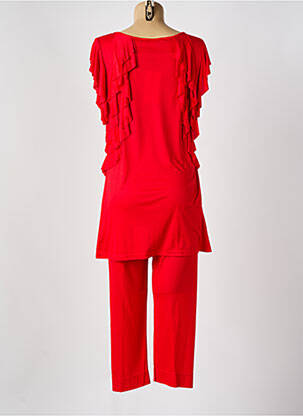 Pyjama manches courtes rouge PLUTO femme