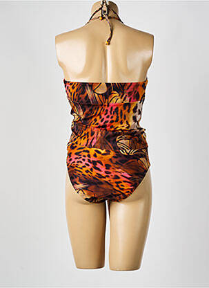 Tankini bretelles élastiquées marron NICOLE OLIVIER femme