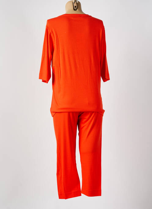 Pyjama col v orange PLUTO femme