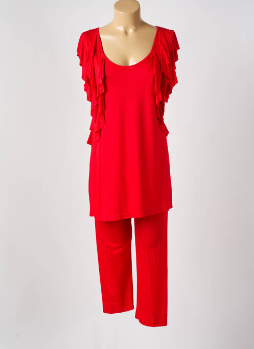 Pyjama manches courtes rouge PLUTO femme