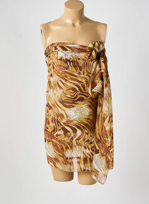 Paréo marron JANINE ROBIN pour femme