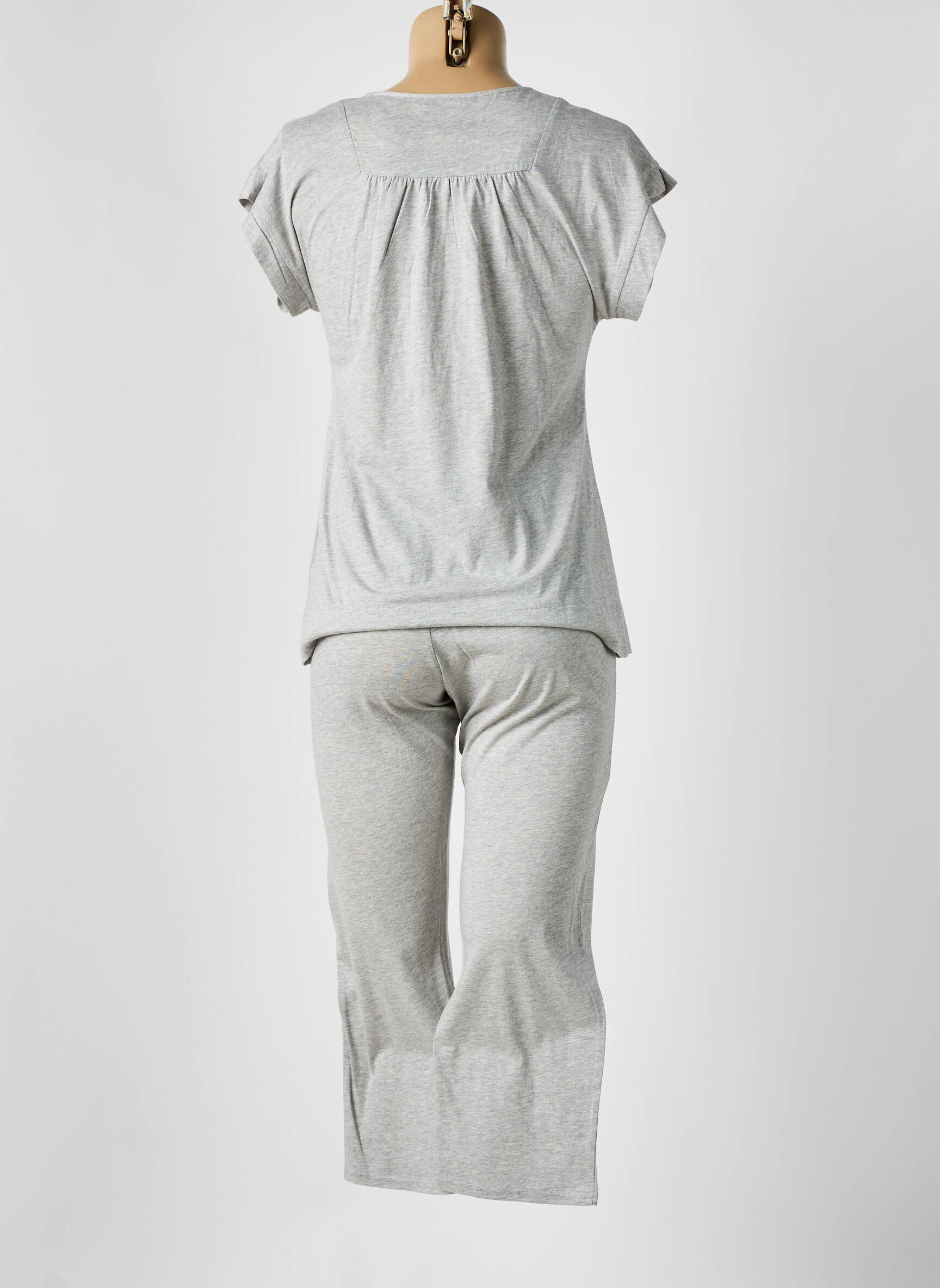 HOT Pantalon Pyjama Femme Le Chat Pyjama Col V Gris Le Chat