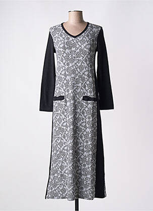 Chemise de nuit imprimé fleurs gris CANAT femme
