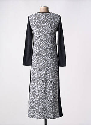 Chemise de nuit imprimé fleurs gris CANAT femme
