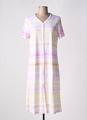 Chemise de nuit imprimé rayures blanc PILL femme