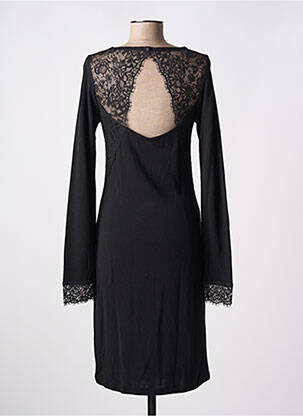 Robe mi-longue manches longues manches longues noir SUGGEST femme