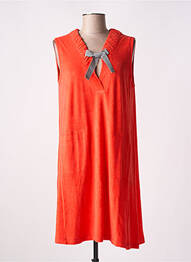 Robe mi-longue sans manche sans manche orange PLUTO femme