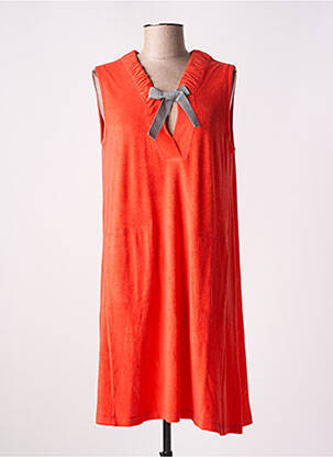 Robe mi-longue sans manche sans manche orange PLUTO femme