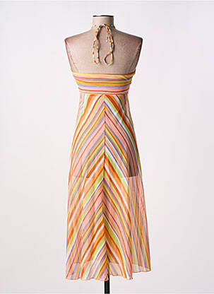 Robe de plage sans manche orange LIDEA femme