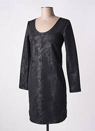Robe courte manches longues manches longues noir SUGGEST femme