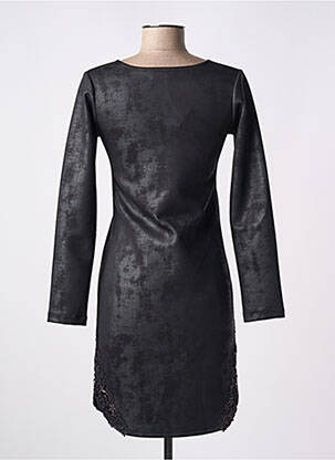 Robe courte manches longues manches longues noir SUGGEST femme
