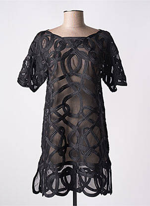Robe courte manches longues manches longues noir MARYAN MEHLHORN femme
