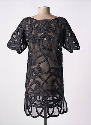 Robe courte manches longues manches longues noir MARYAN MEHLHORN femme