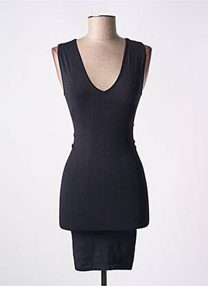 Robe courte sans manche sans manche noir CASS femme