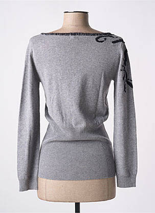 Pull stretch manches longues gris SUGGEST femme