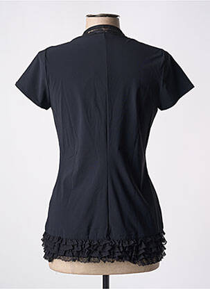 Top stretch manches courtes noir SUGGEST femme