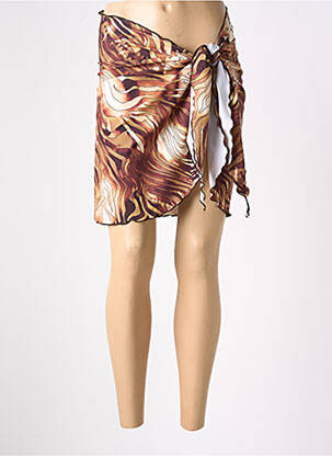 Paréo marron JANINE ROBIN pour femme