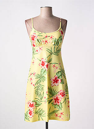 Robe de plage jaune JANINE ROBIN pour femme