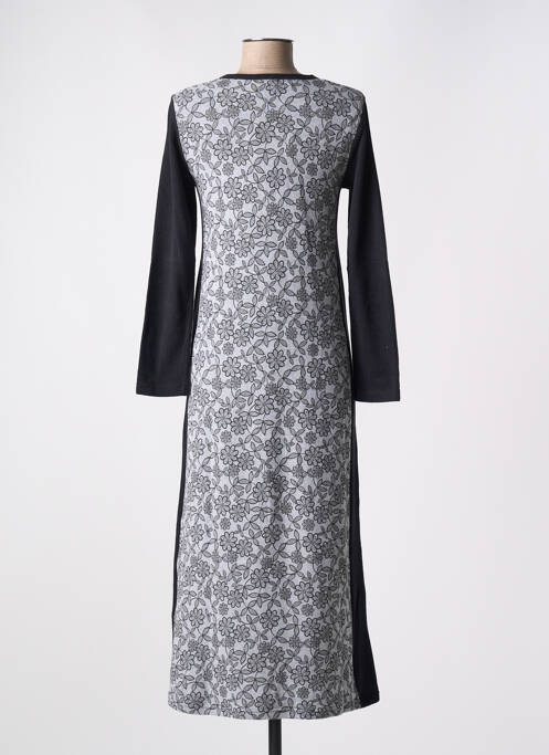 Chemise de nuit manches longues gris CANAT femme