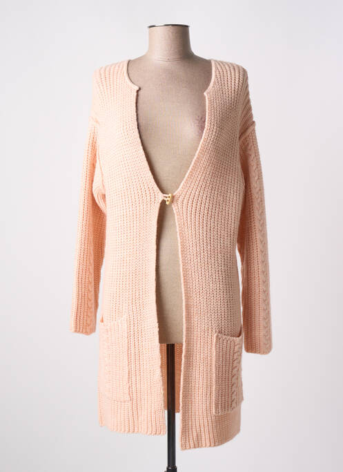 Gilet manches longues rose LE CHAT pour femme