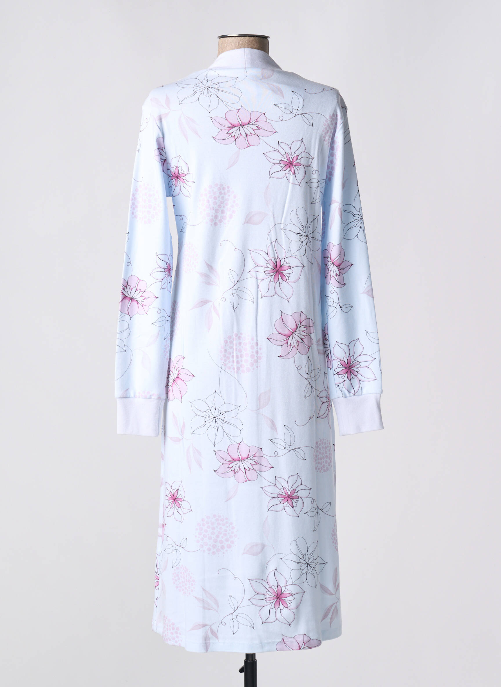 Chemise De Nuit Femme Longue En Coton Bresdk | Manches Longues, Imprimé Cœur | Tailles S à XXL | Confortable Pour L'hiver - 9