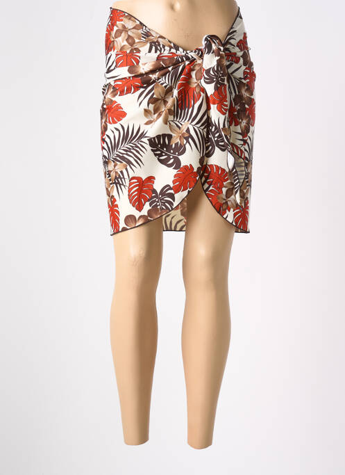 Paréo marron JANINE ROBIN pour femme