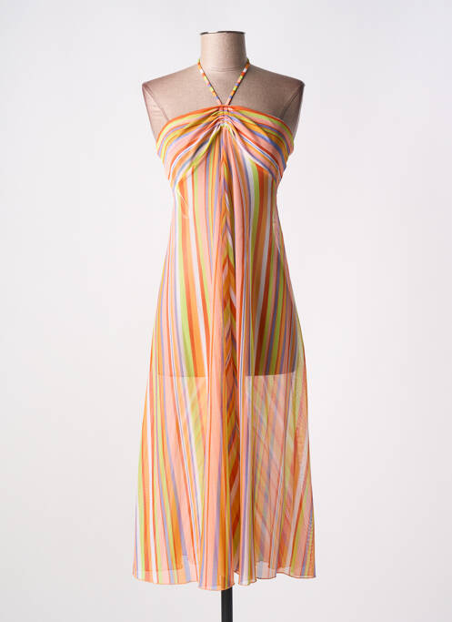 Robe de plage orange LIDEA pour femme