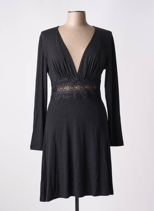 Robe mi-longue noir SUGGEST pour femme