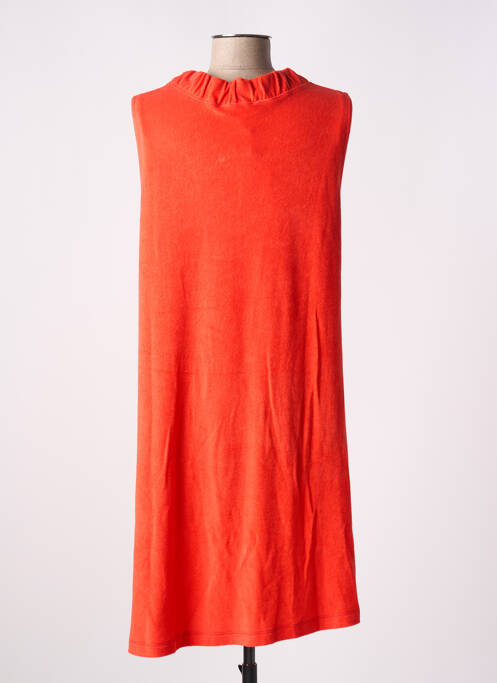 Robe mi-longue orange PLUTO pour femme