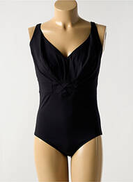 Maillot de bain 1 pièce bretelles élastiquées noir EMPREINTE femme