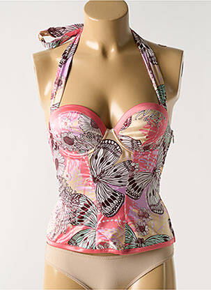 Corset haut soutien-gorge moulé rose SIMONE PERELE femme