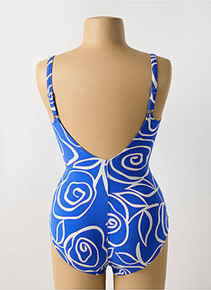Maillot de bain 1 pièce imprimé fantaisie bleu EMPREINTE femme