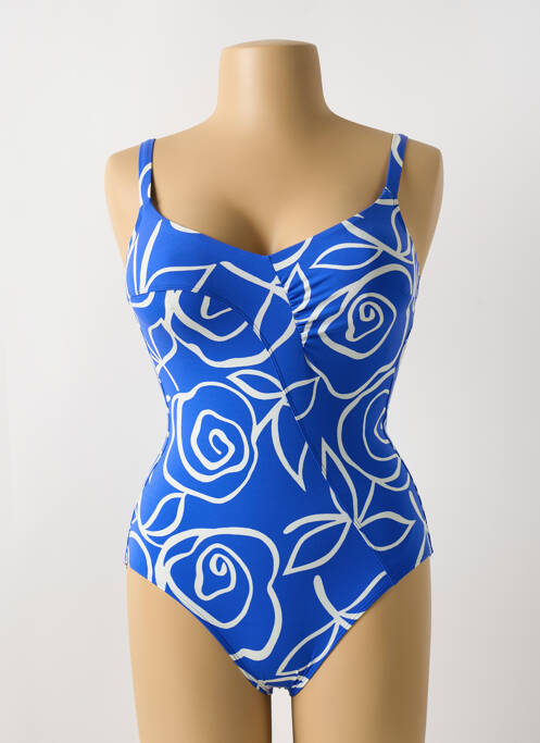 Maillot de bain 1 pièce bleu EMPREINTE pour femme
