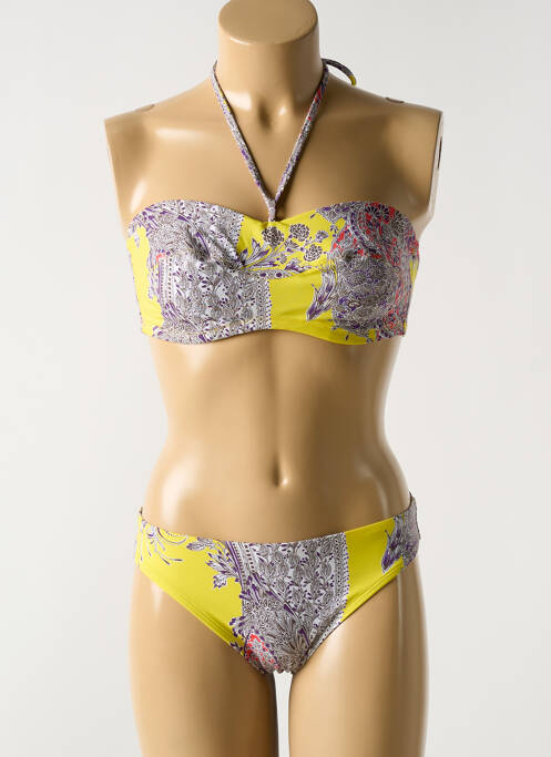 Maillot de bain 2 pièces jaune EMPREINTE pour femme