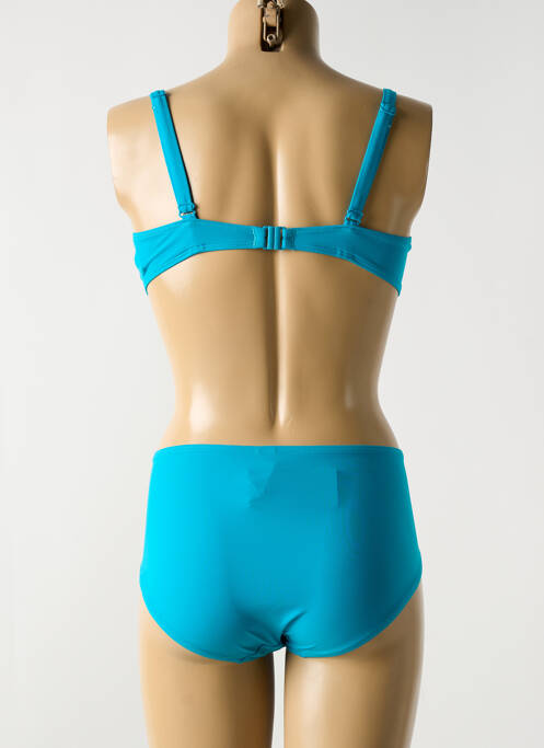 Maillot de bain 2 pièces avec armature haut soutien-gorge emboitant bleu EMPREINTE femme