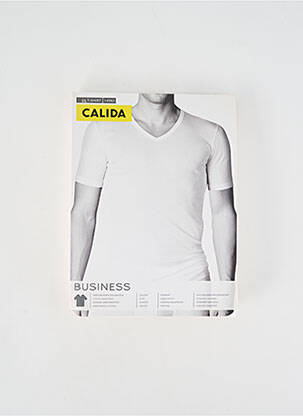 T-shirt coupe cintrée manches courtes blanc CALIDA homme