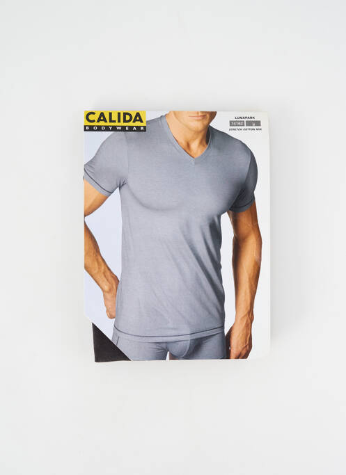 T-shirt coupe cintrée manches courtes gris CALIDA homme