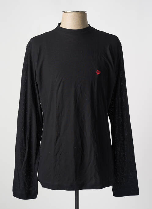 T-shirt stretch manches longues noir HOM homme
