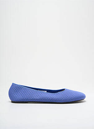 Chaussons/pantoufles bout rond talon plat jusqu'à 3cm bleu PLUTO femme