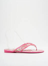 Tongs bout ouvert talon plat jusqu'à 3cm rose LE CHAT femme
