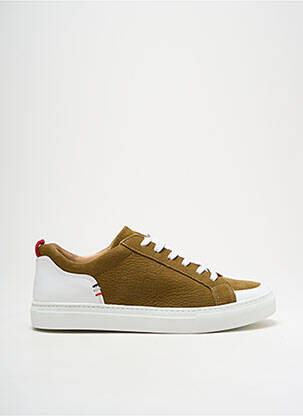 Baskets matière lisse bout rond vert UN'CHROME homme