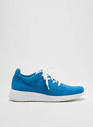 Baskets semelle amovible talon de 4 à 6cm bleu UBAC femme