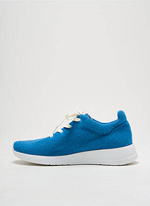 Baskets semelle amovible talon de 4 à 6cm bleu UBAC femme