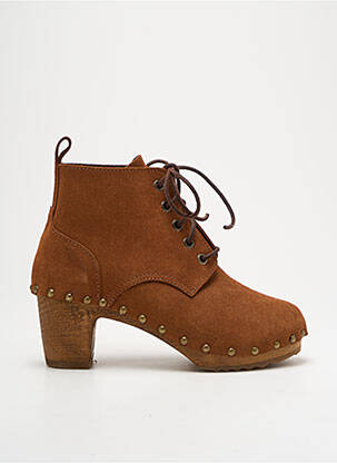 Bottines/boots nubuck talon de 4 à 6cm marron BOSABO femme