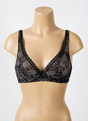 Soutien-gorge sans armature haut soutien-gorge emboitant noir LOU femme