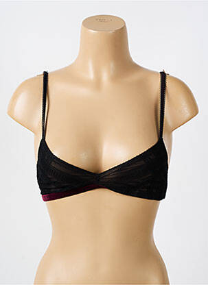 Soutien-gorge sans armature haut triangles noir VANITY FAIR femme