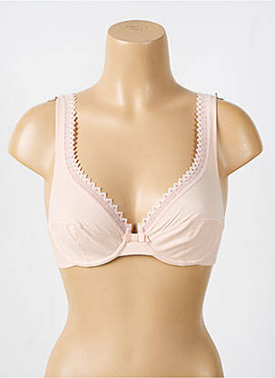 Soutien-gorge broderie haut soutien-gorge emboitant rose LOU femme