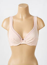 Soutien-gorge broderie haut soutien-gorge emboitant rose LOU femme