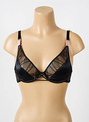 Soutien-gorge effet matière satinée haut soutien-gorge emboitant noir CHANTELLE femme