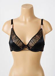 Soutien-gorge effet matière satinée haut soutien-gorge emboitant noir CHANTELLE femme